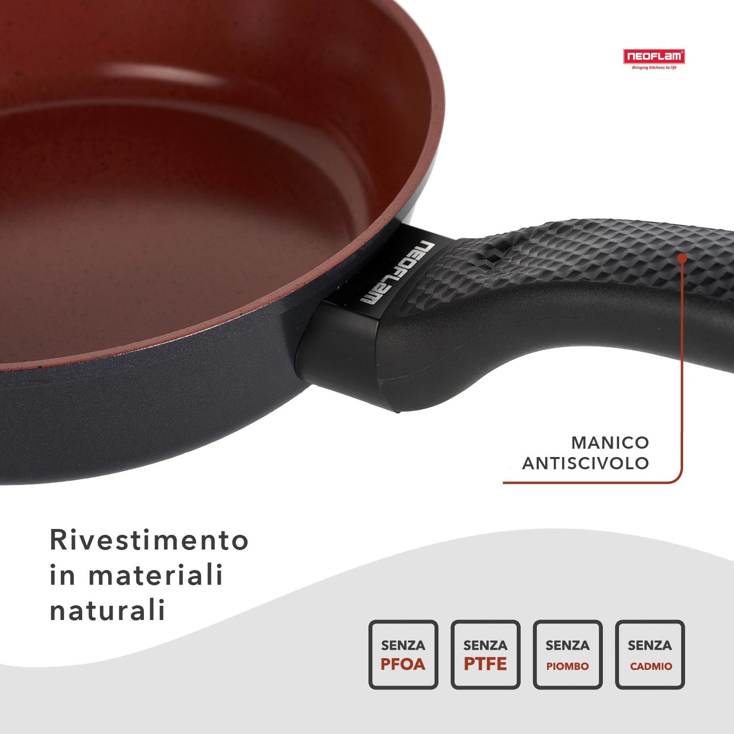 SET 13pcs Non-stick Ecological Frying Pans and Casseroles - Tuscany Line