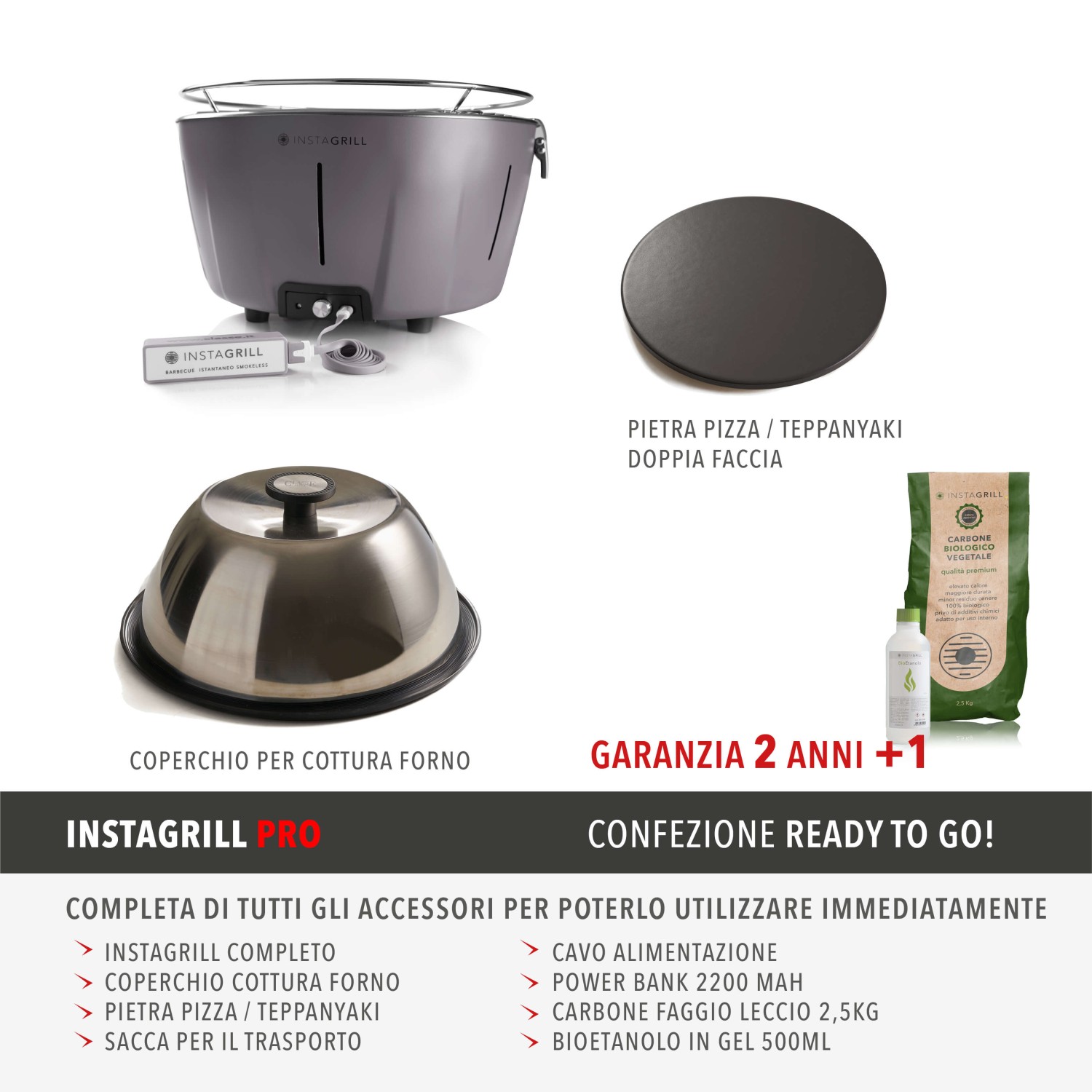 Barbecue da tavolo Instagrill , verde , gel bioetanolo e carbone inclusi -  Cucina Elettrodomestici Piani Cottura CLASSE ITALY - Af Interni Shop