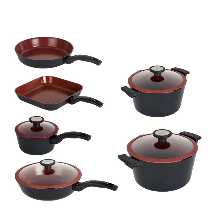 Set 9 pcs Non-Stick Pans and Casseroles Ecological Tuscany | Classe Italy